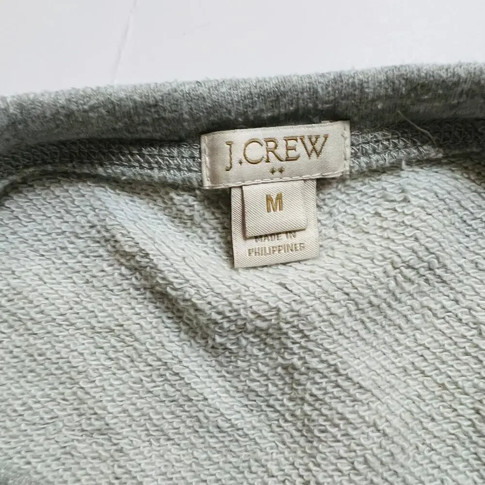 J. Crew Crew Neck Printed Sleeve Sweater Size Medium